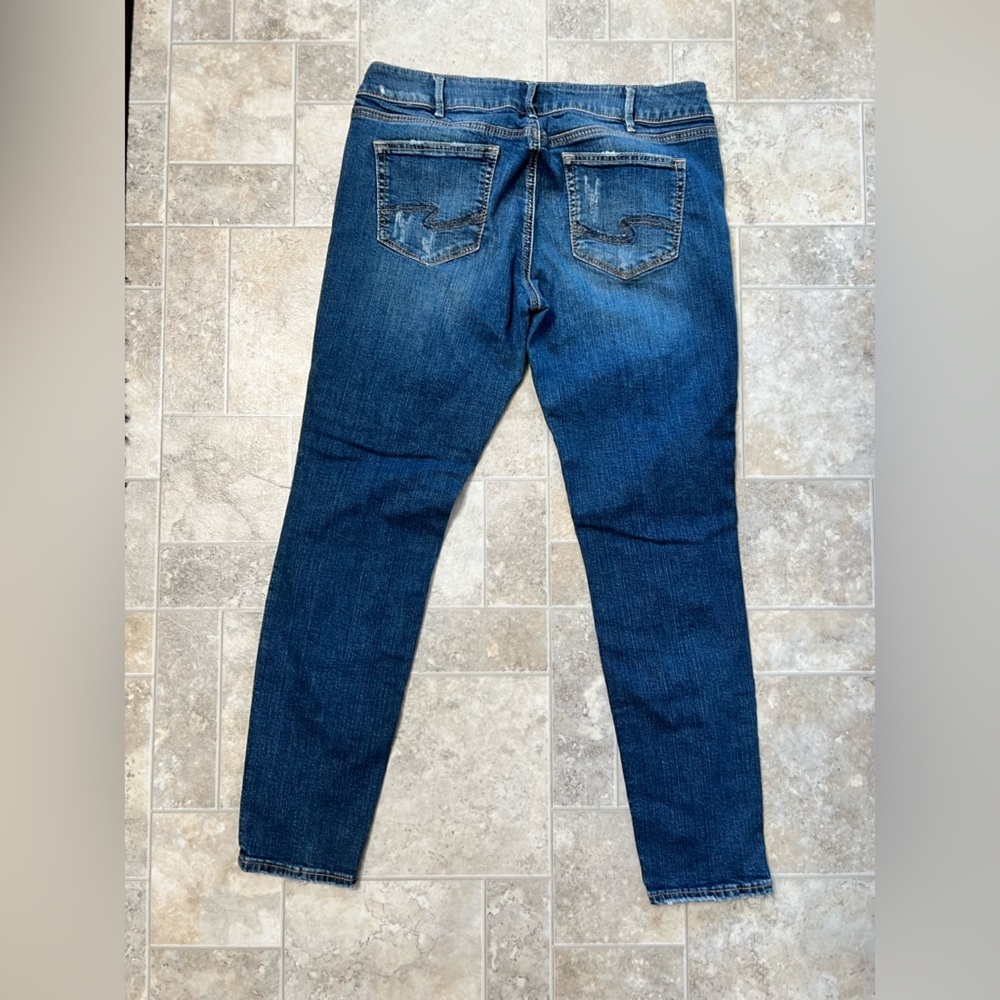 Women’s silver jeans distressed suki skinny 32/29 - Picture 6 of 10